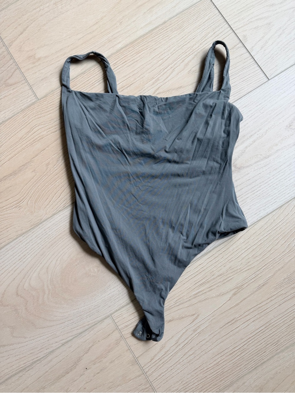 Skims Gray/blue thong Bodysuit